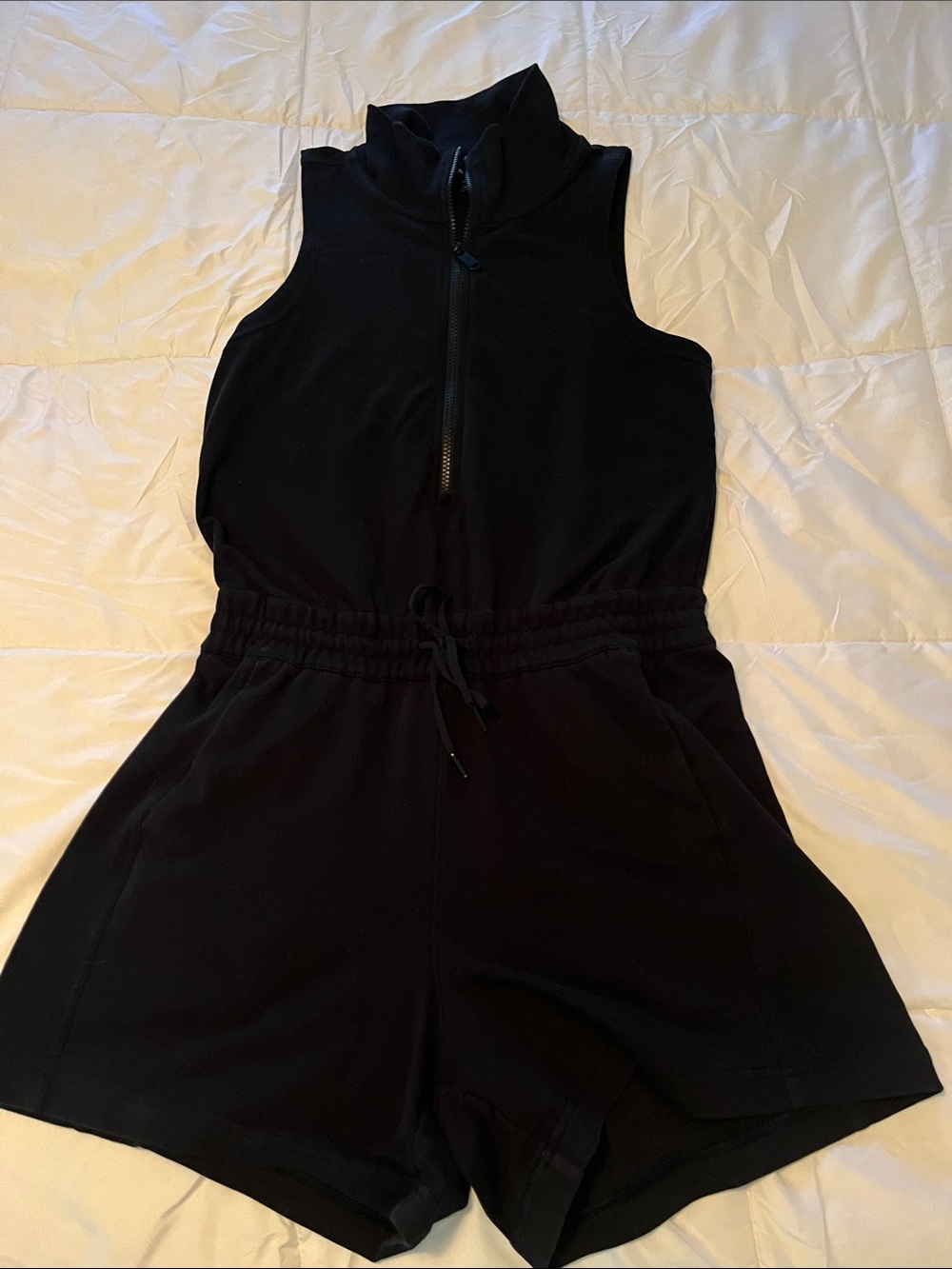 Athleta Black Retro Terry Romper